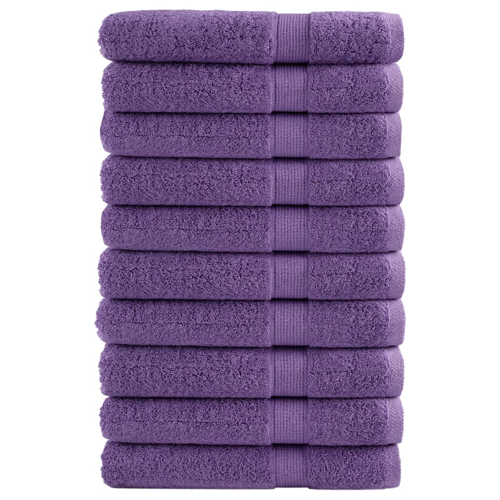 Toalhas premium solund 10 pcs 100x200 cm 600 gsm roxo