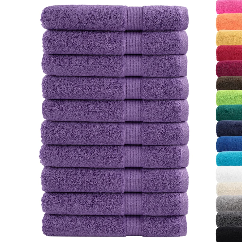 Toalhas premium solund 10 pcs 100x200 cm 600 gsm roxo