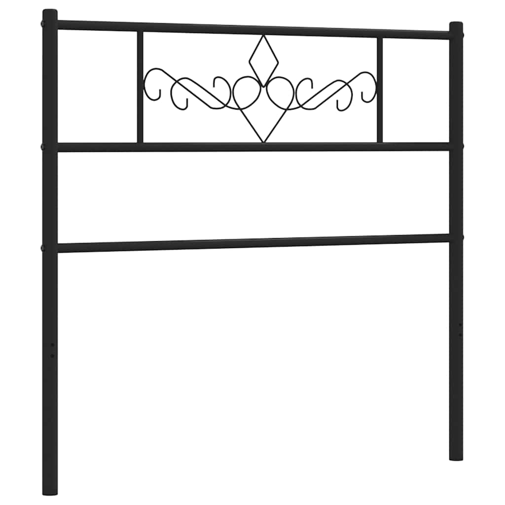 Cabeceira de substituição 100 cm metal preto