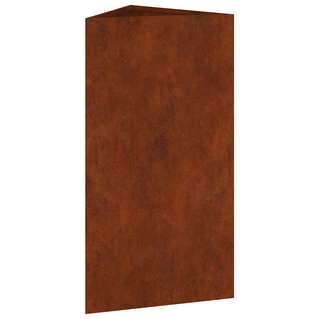 Vaso/floreira de jardim 40x34,5x75 cm aço corten