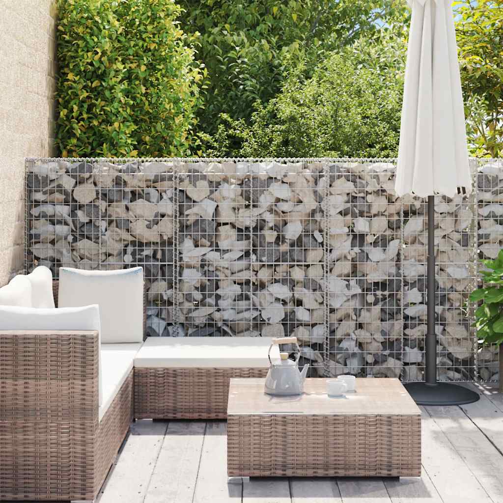 Muro gabião com tampas aço galvanizado 600x50x150 cm