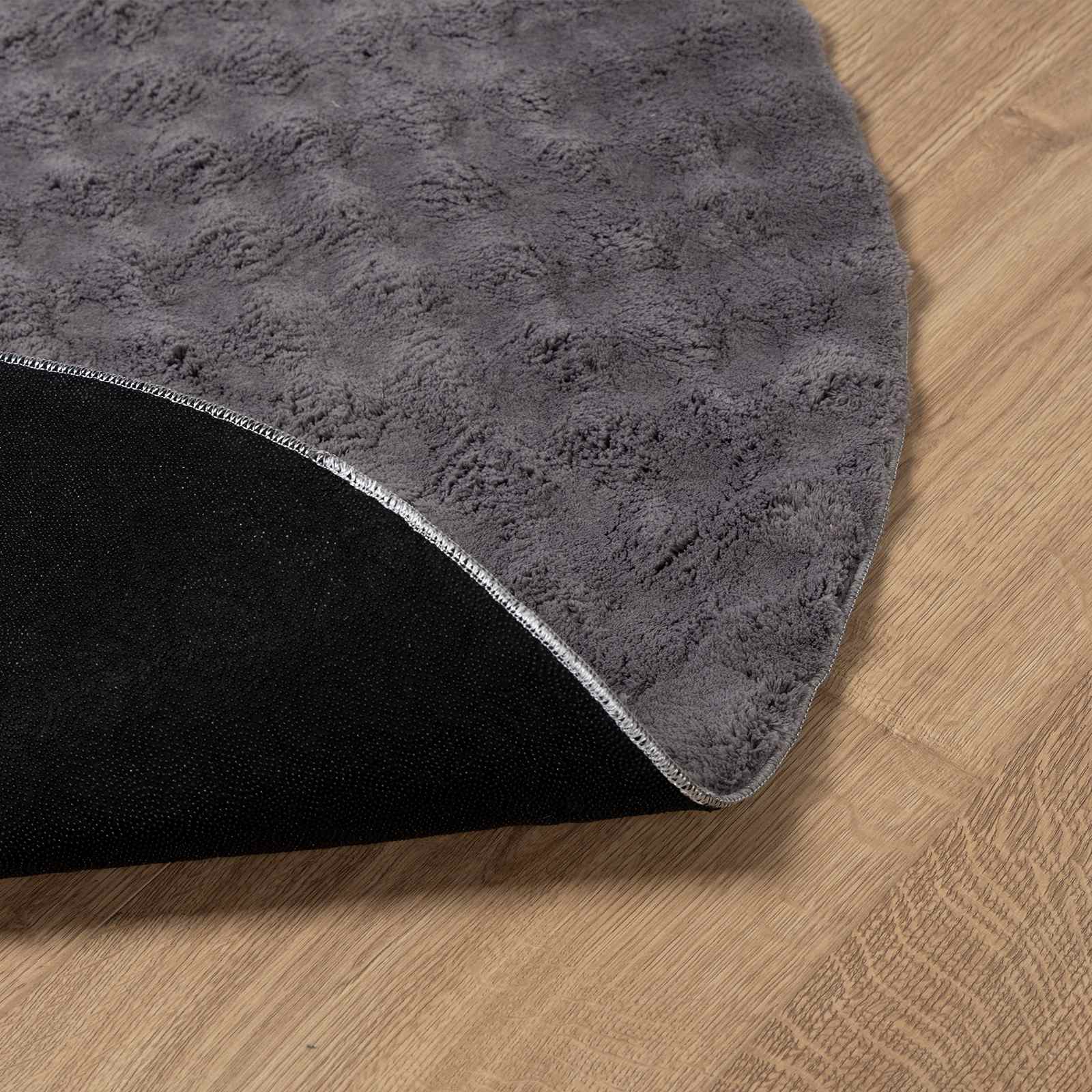 Tapetes de área redondo sirolo antracite ø 160 cm poliéster