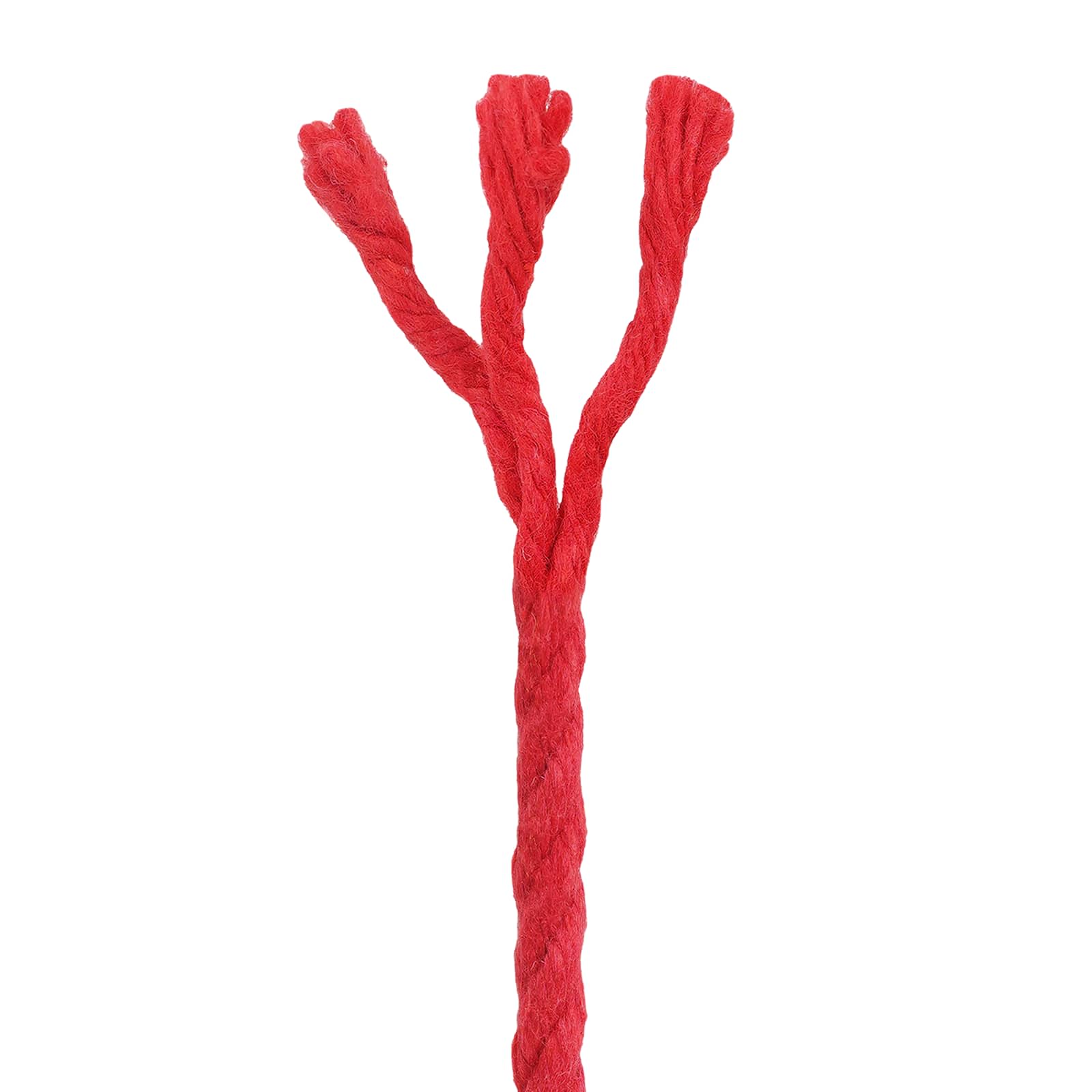 Cordão de algodão 2 unid. 2 mm 100 m vermelho 100% algodão