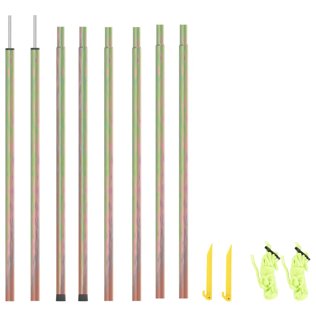 Postes para para-sol estilo vela 2 pcs 200 cm aço galvanizado