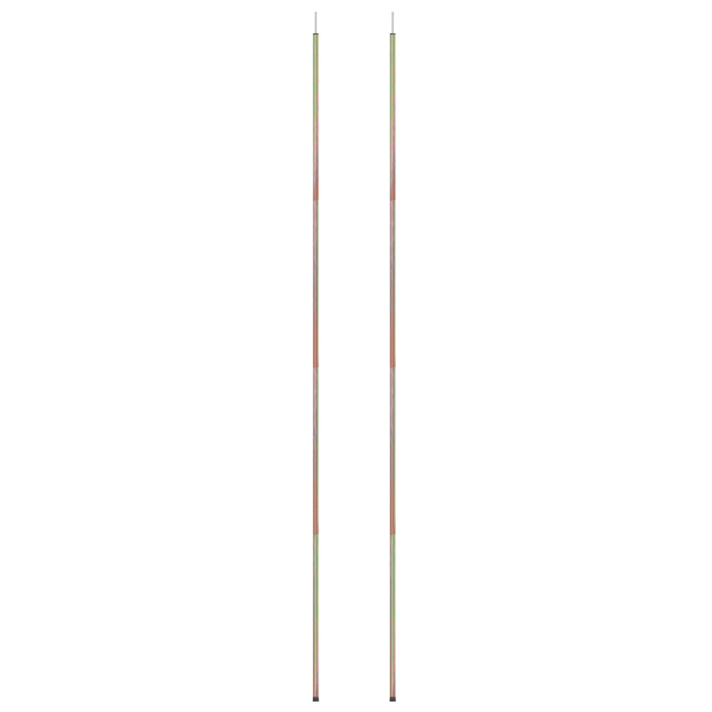 Postes para para-sol estilo vela 2 pcs 200 cm aço galvanizado