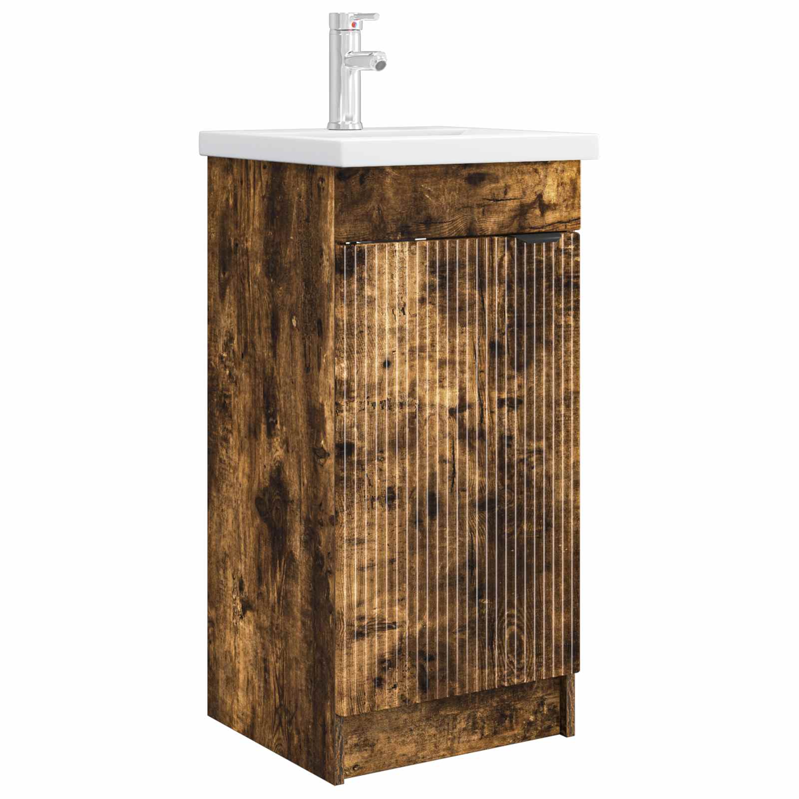 Gabinete de banheiro com pia carvalho fumado 42 x 40 x 84,5 cm