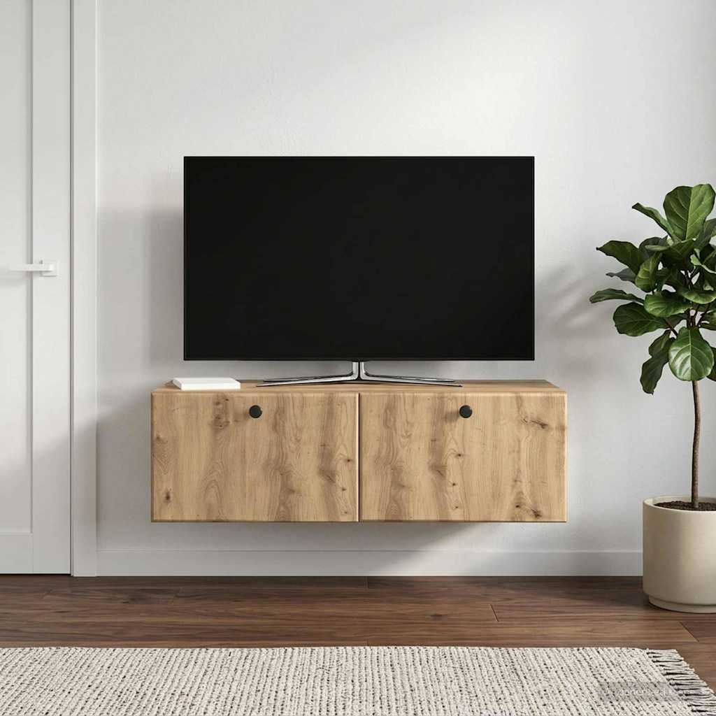 Gabinete de TV de parede 98 x 41 x 30 cm carvalho arttisan