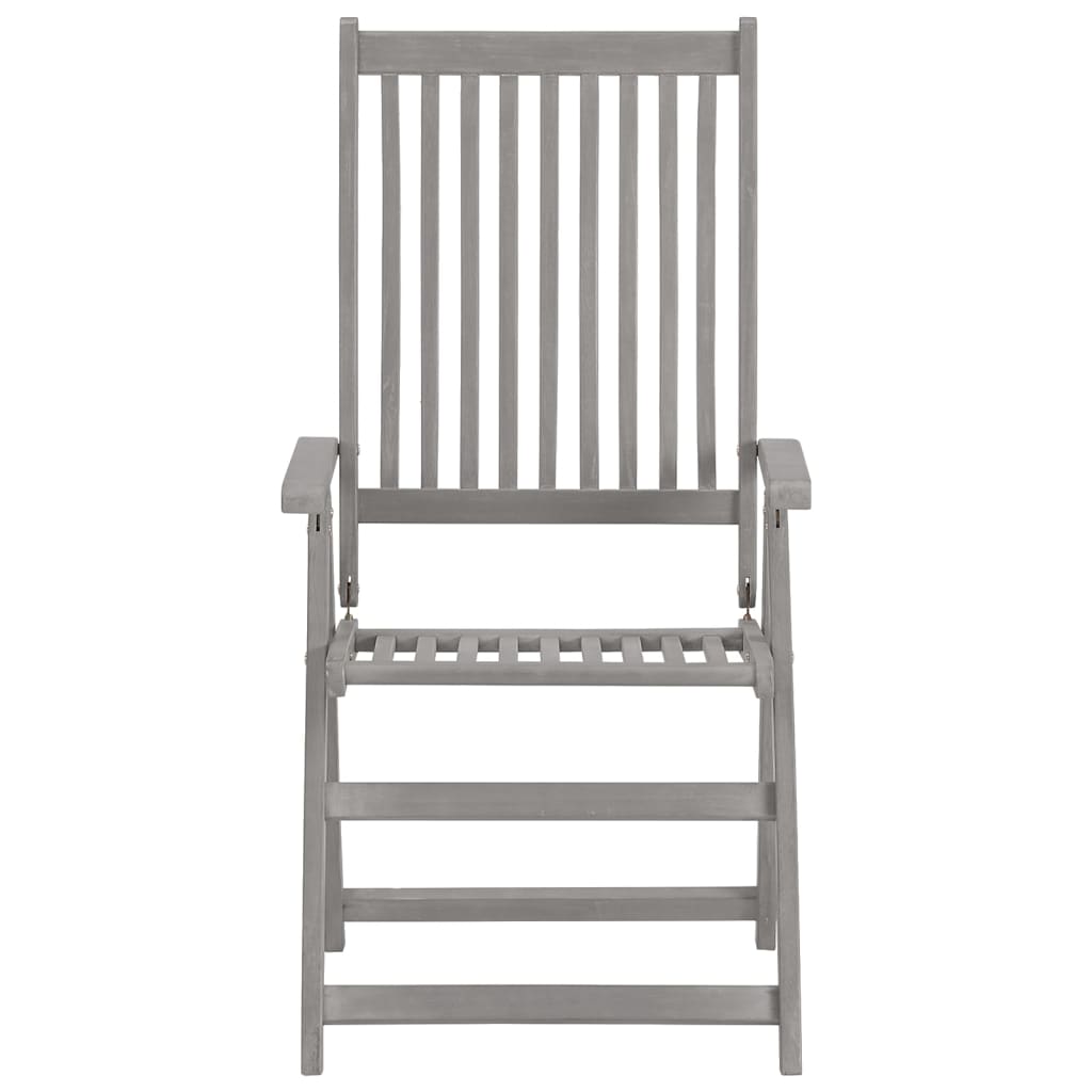 Cadeiras jardim reclináveis c/ almofadões 2 pcs acácia maciça