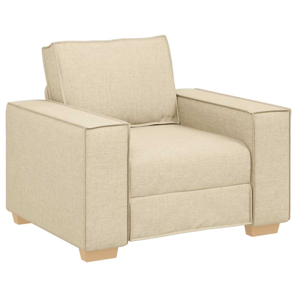 Sofá-cadeira creme 100x78x84 cm tecido