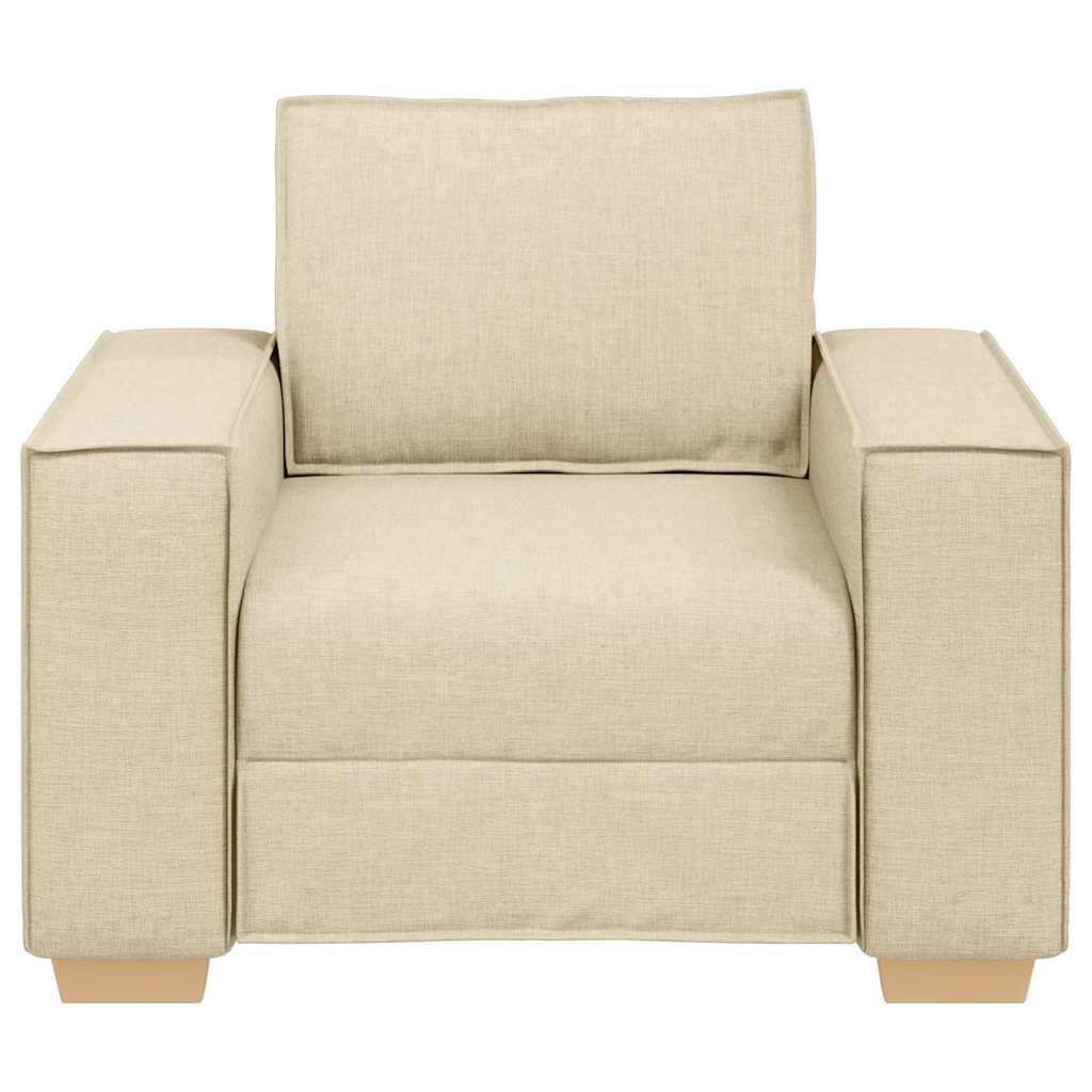 Sofá-cadeira creme 100x78x84 cm tecido