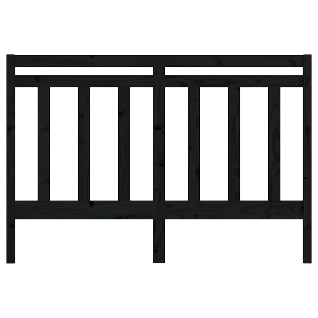 Cabeceira de cama 166x4x100 cm pinho maciço preto