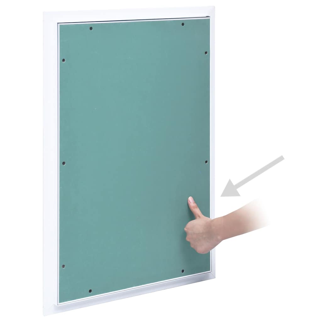 Painel acesso moldura de alumínio e gesso cartonado 300x600 mm