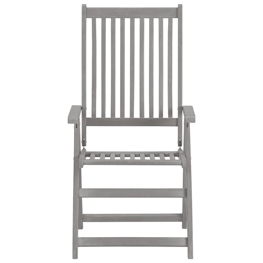 Cadeiras jardim reclináveis c/ almofadões 2 pcs acácia maciça