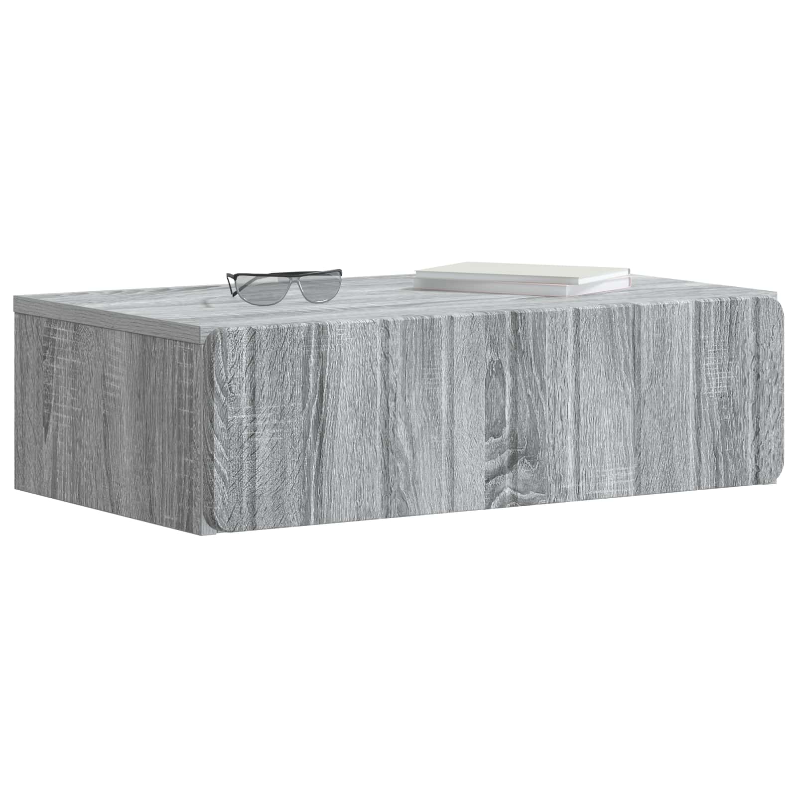 Mesa lateral de parede sonoma cinzento 59 x 34,5 x 17 cm