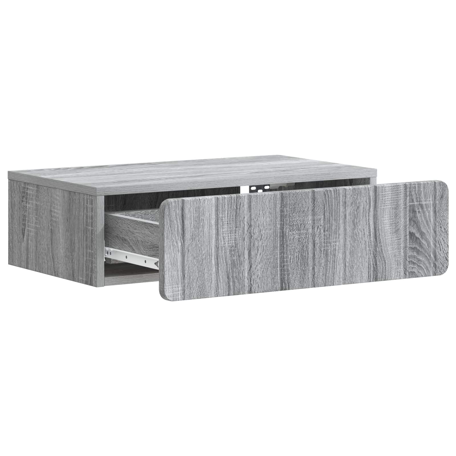 Mesa lateral de parede sonoma cinzento 59 x 34,5 x 17 cm