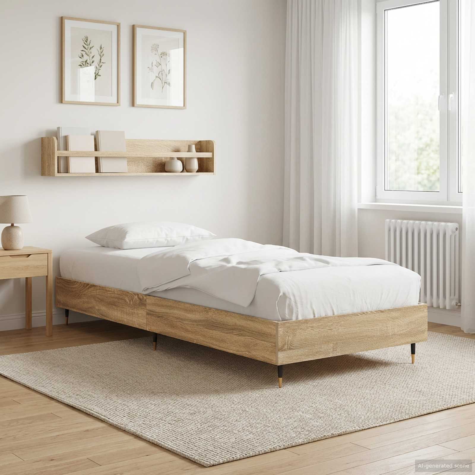 Estrutura da cama carvalho sonoma 80 x 200 cm