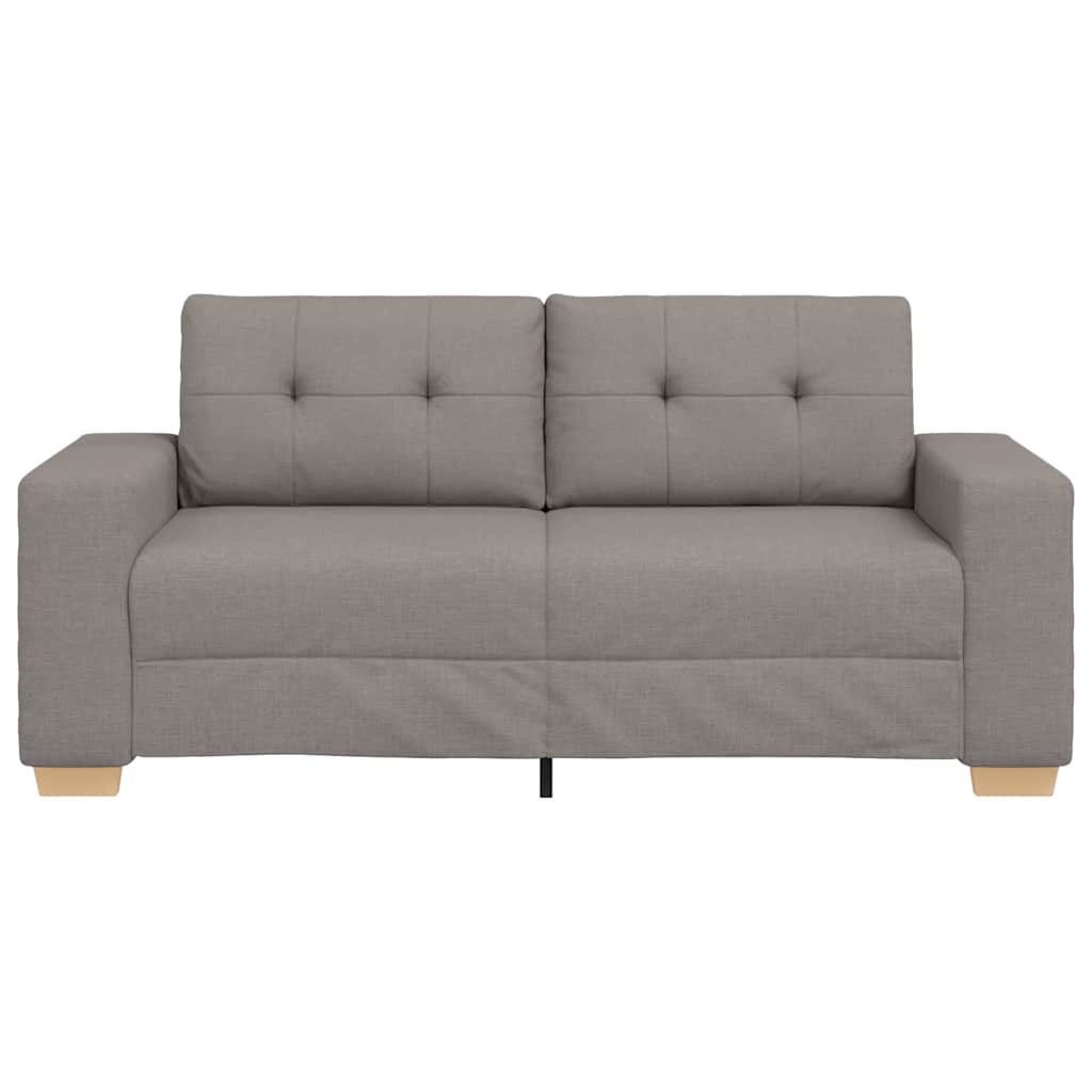 Sofá de dois lugares na cor taupe, 180x77x82 cm, em tecido