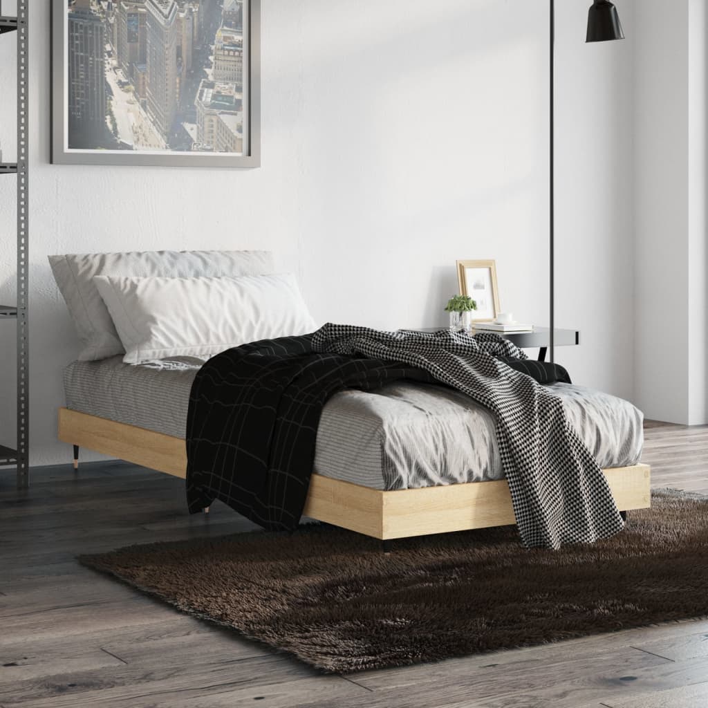 Estrutura cama s/ colchão derivados de madeira carvalho sonoma