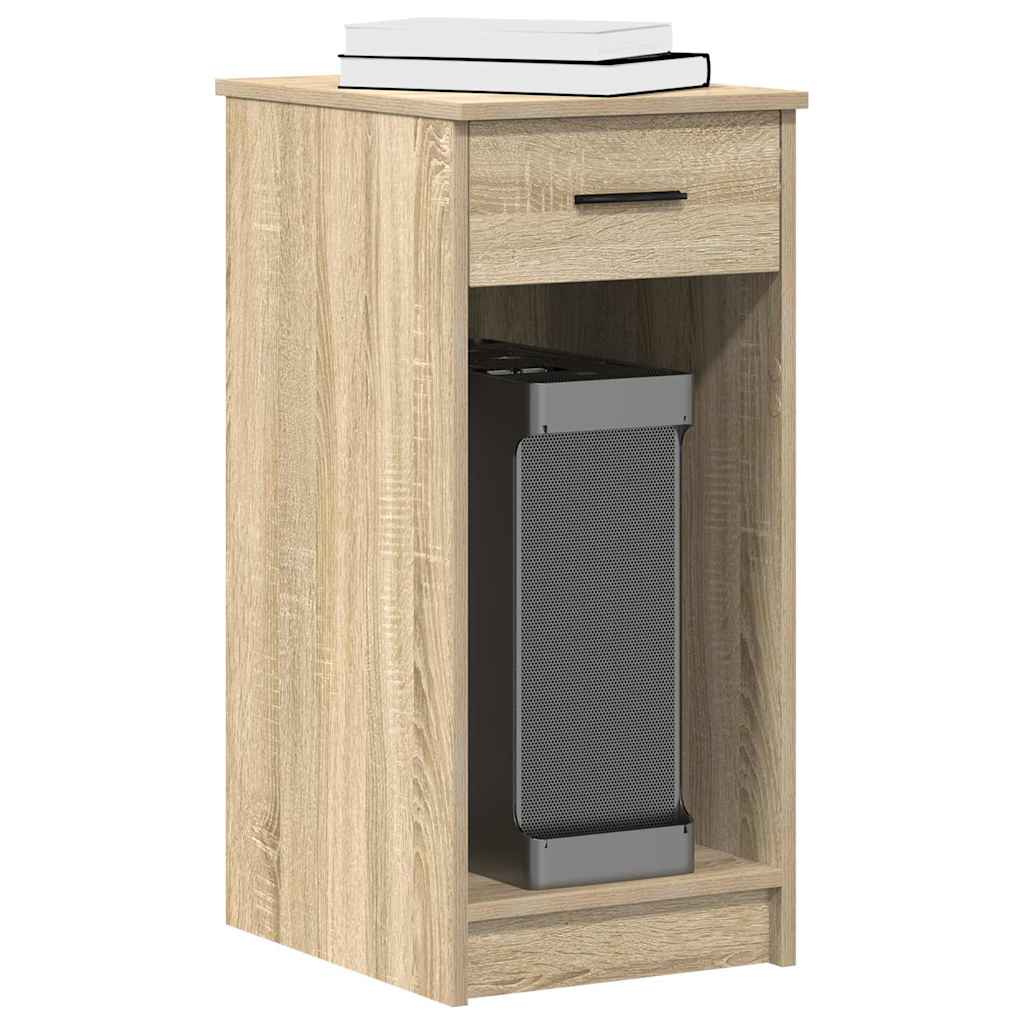 Suporte torre computador com gaveta 35x45x77 cm carvalho sonoma