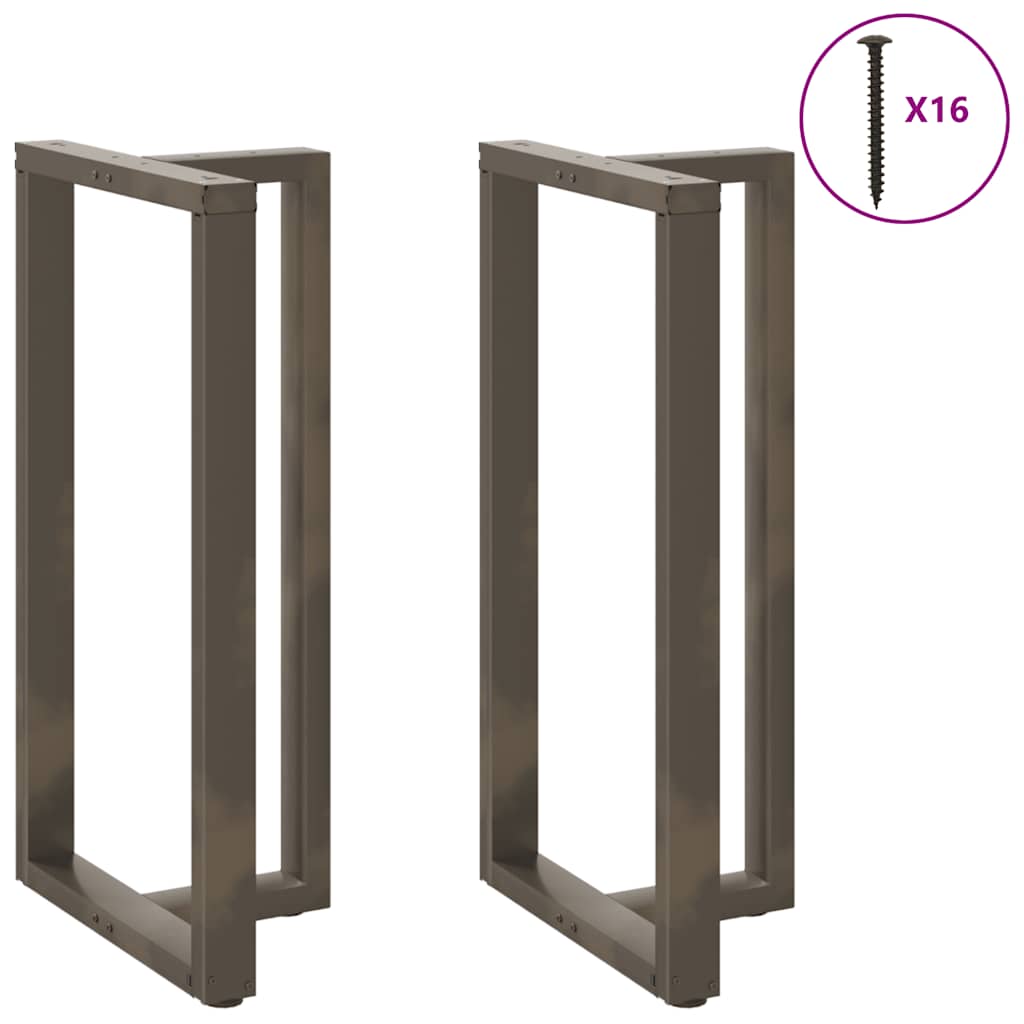 Pés de mesa de bar em forma de t, 2 peças, preto, 60x35x(110-111) cm, aço