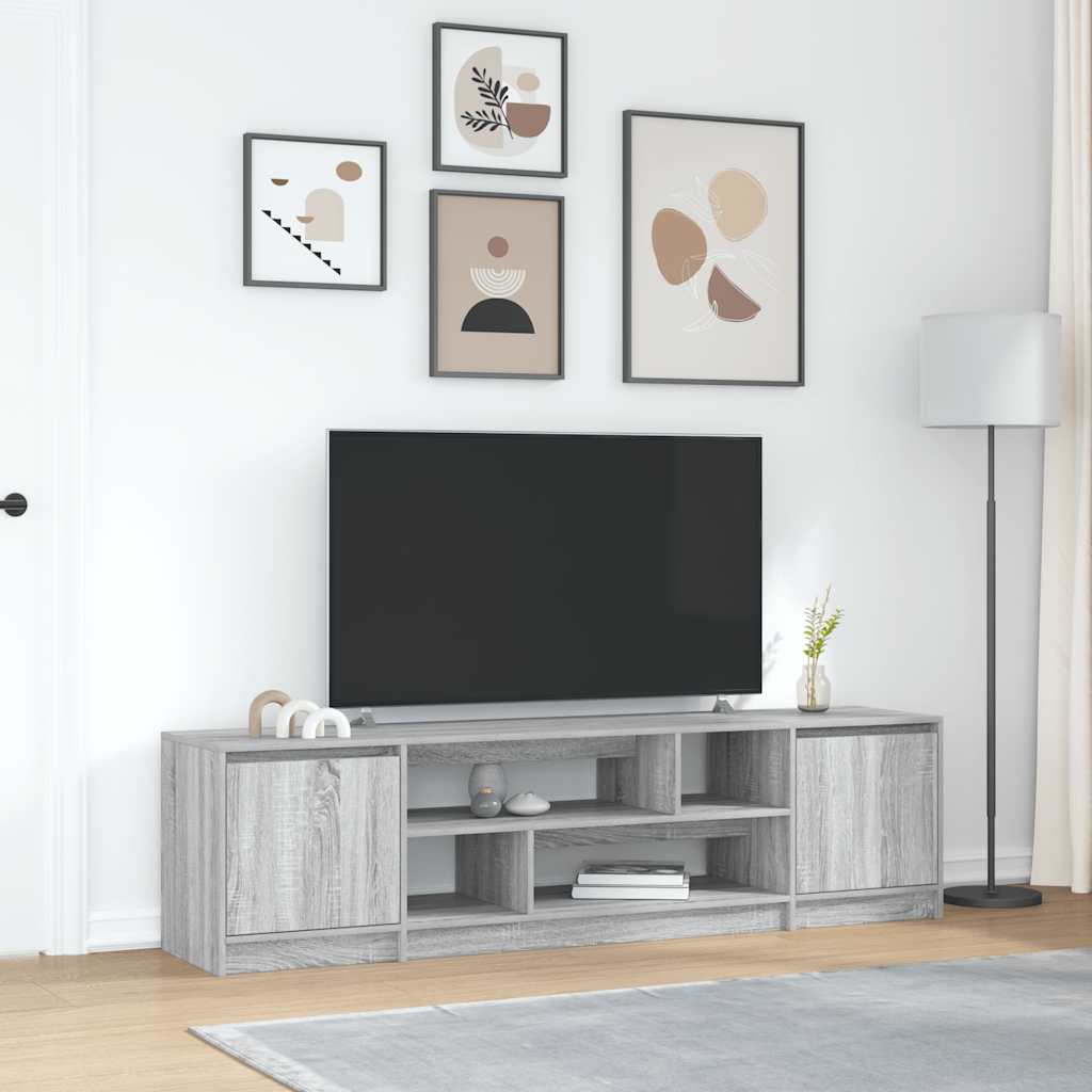 Móvel de TV 188,5x41x50 cm derivados de madeira cinzento sonoma
