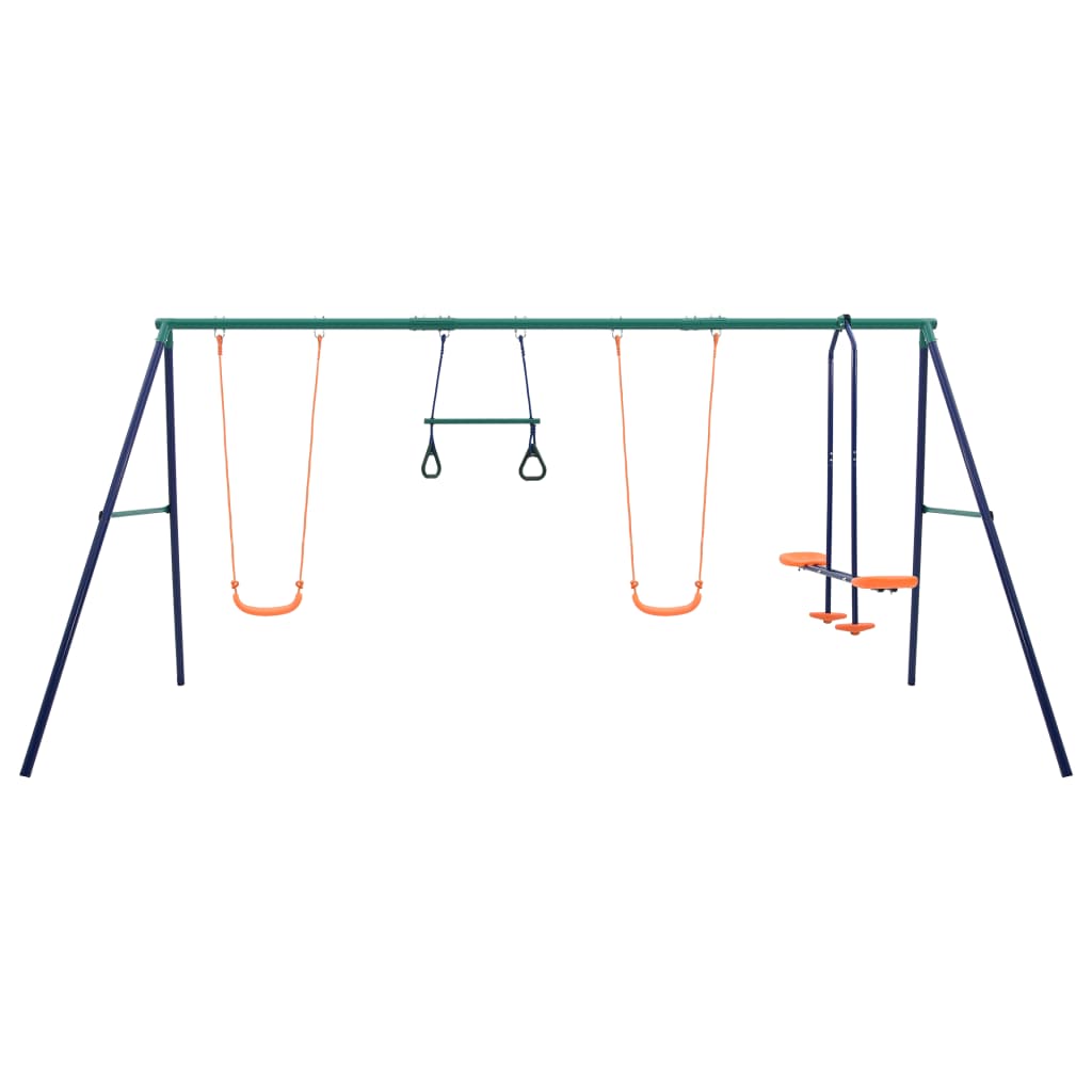 Conjunto de baloiços com argolas de ginástica e 4 assentos aço