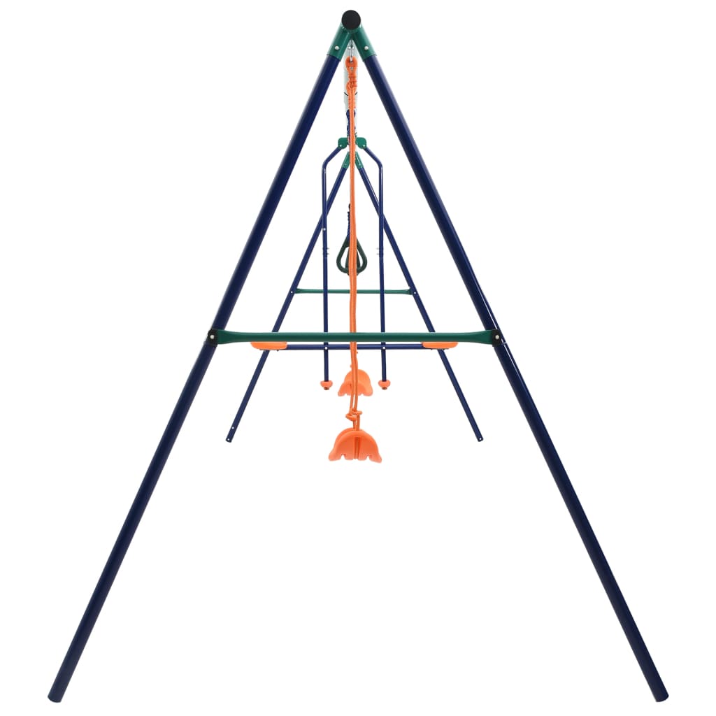 Conjunto de baloiços com argolas de ginástica e 4 assentos aço