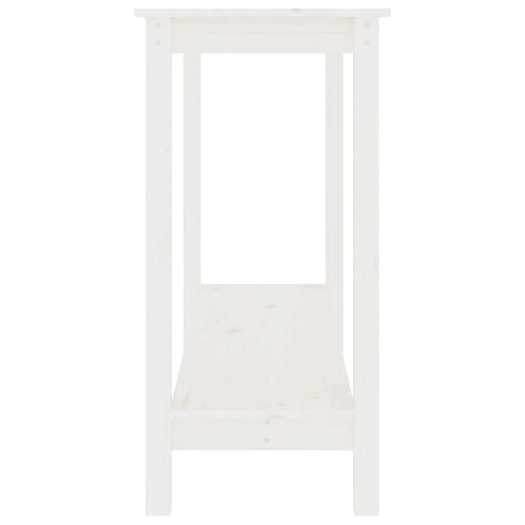Mesa consola 110x40x80 cm pinho maciço branco