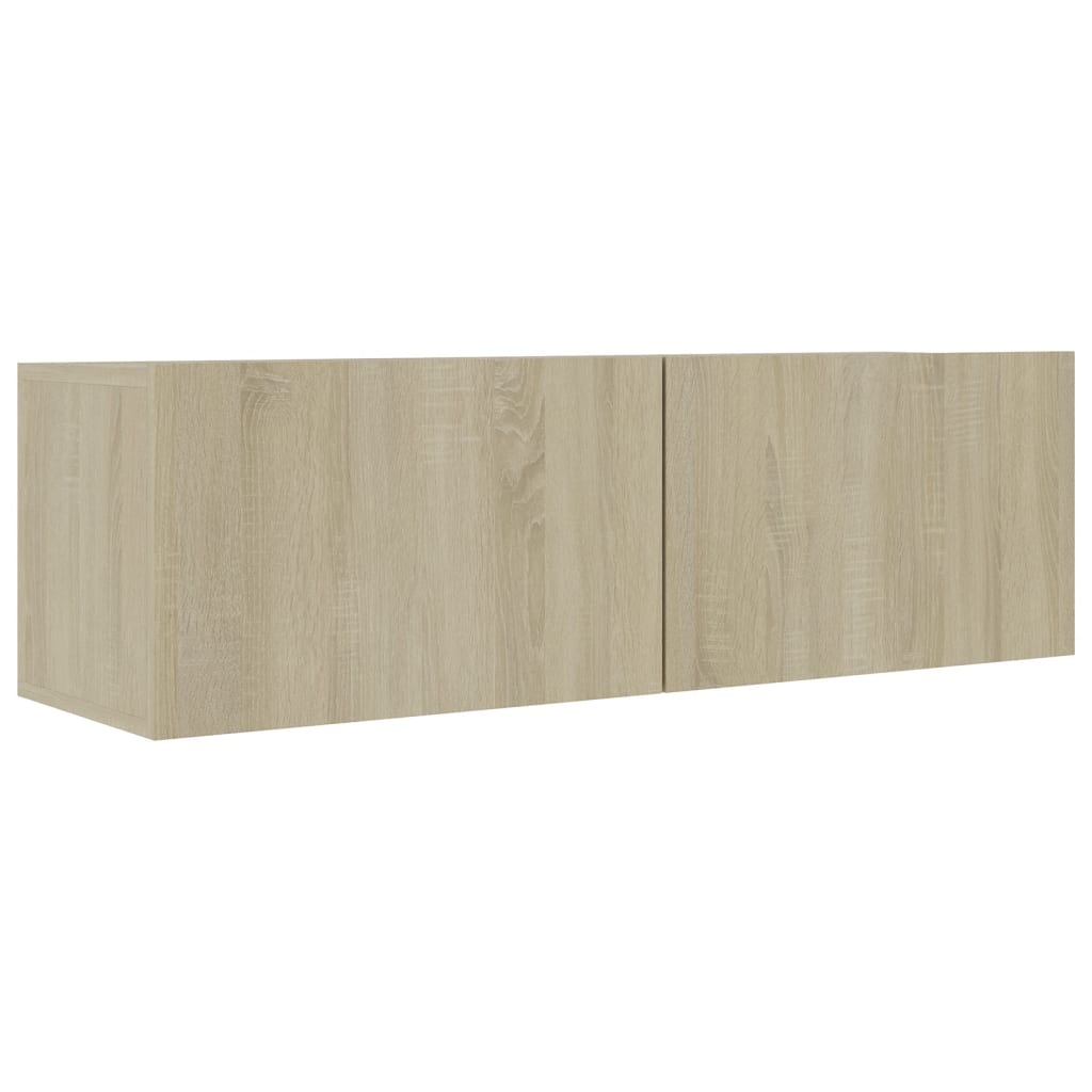 2 Pcs conjunto de móveis TV derivados madeira carvalho sonoma