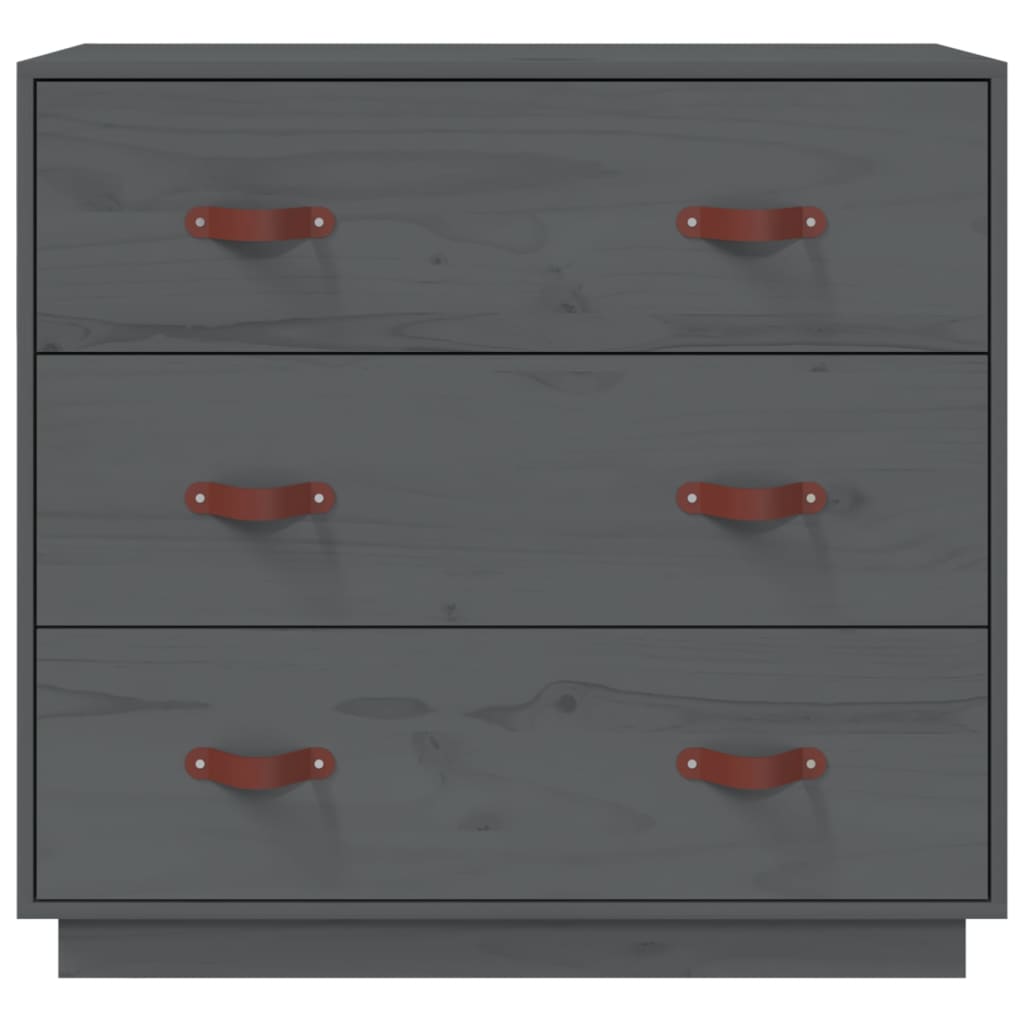 Mesa consola 80x40x75 cm madeira de pinho maciça cinza