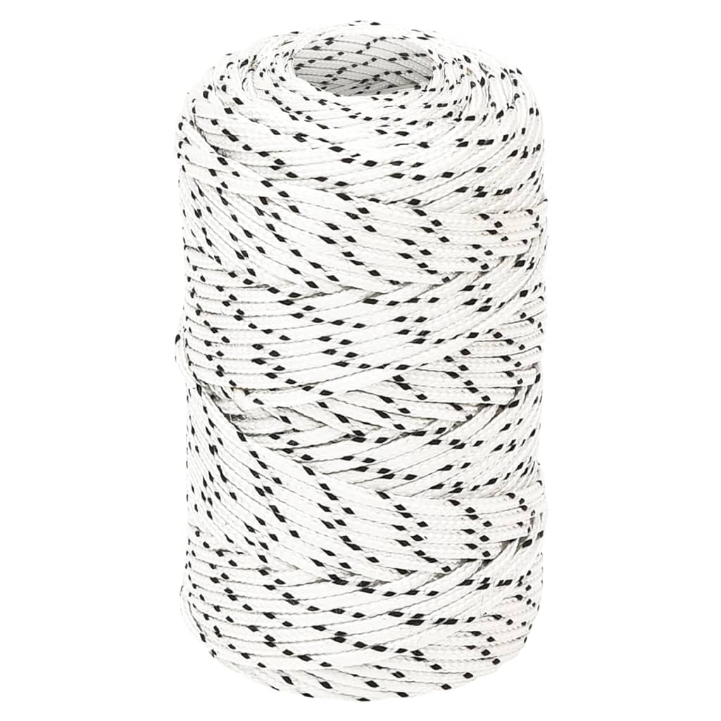 Corda entrançada para barco 2 mm x 250 m poliéster branco