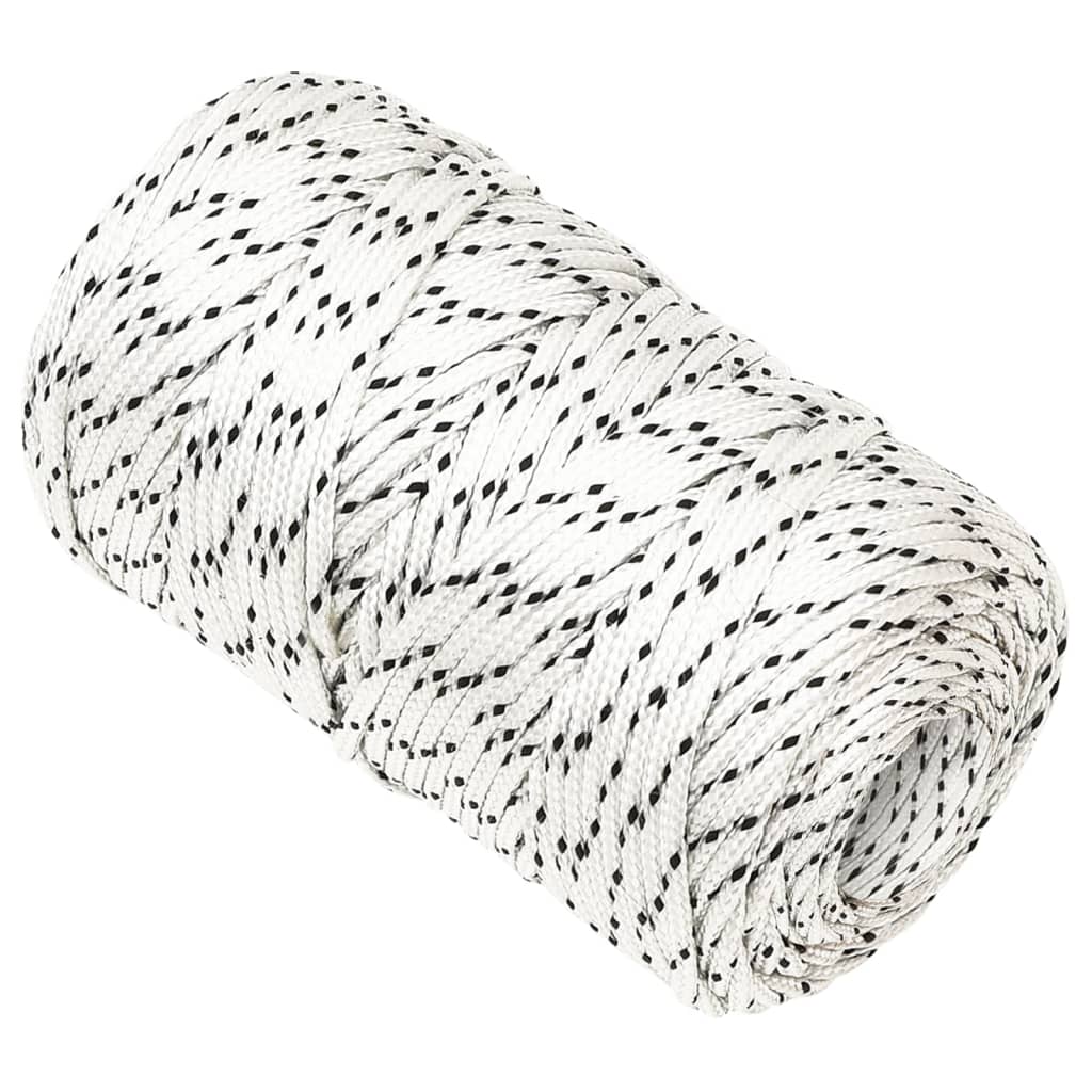 Corda entrançada para barco 2 mm x 250 m poliéster branco