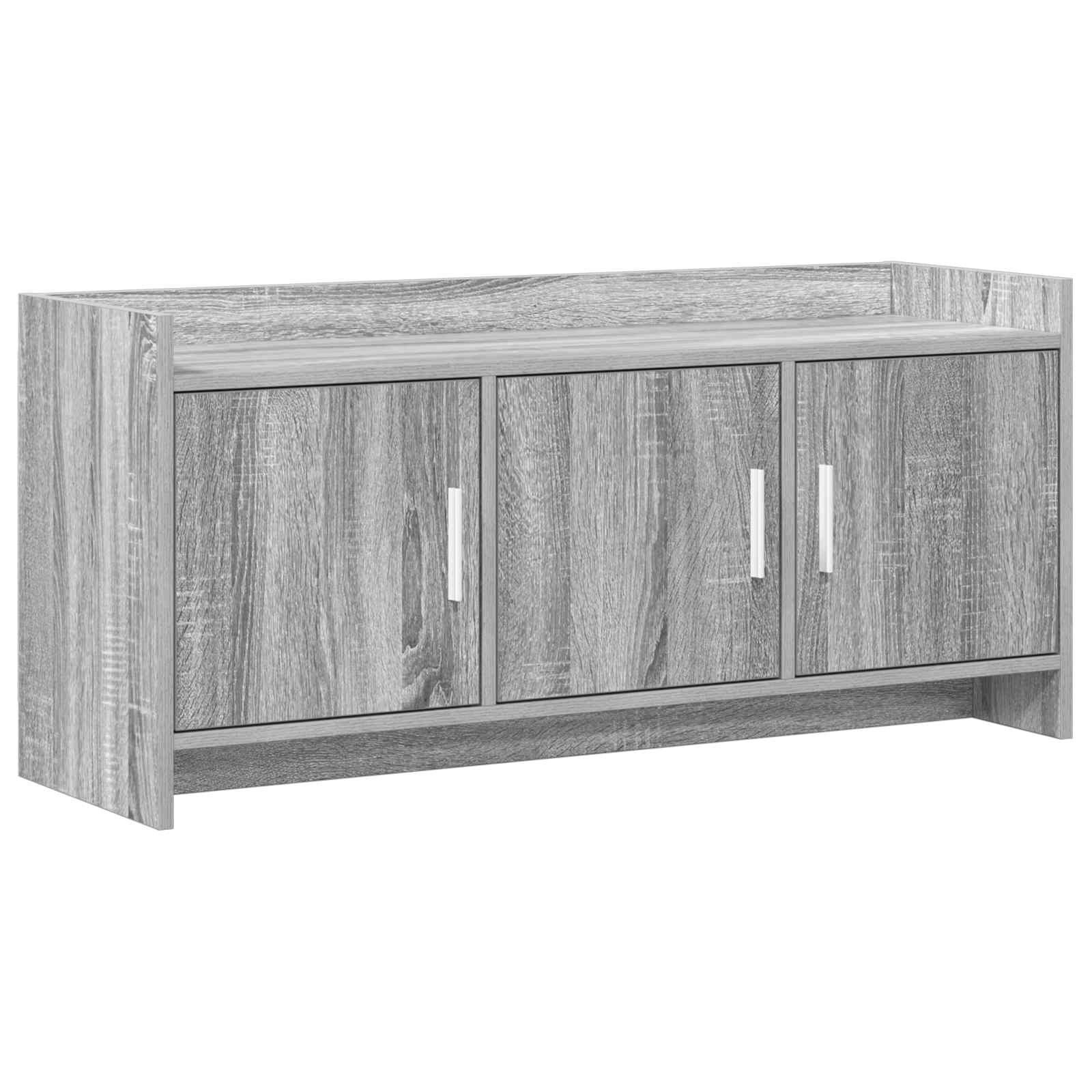 Gabinete para TV 102 x 33 x 47 cm sonoma cinzento