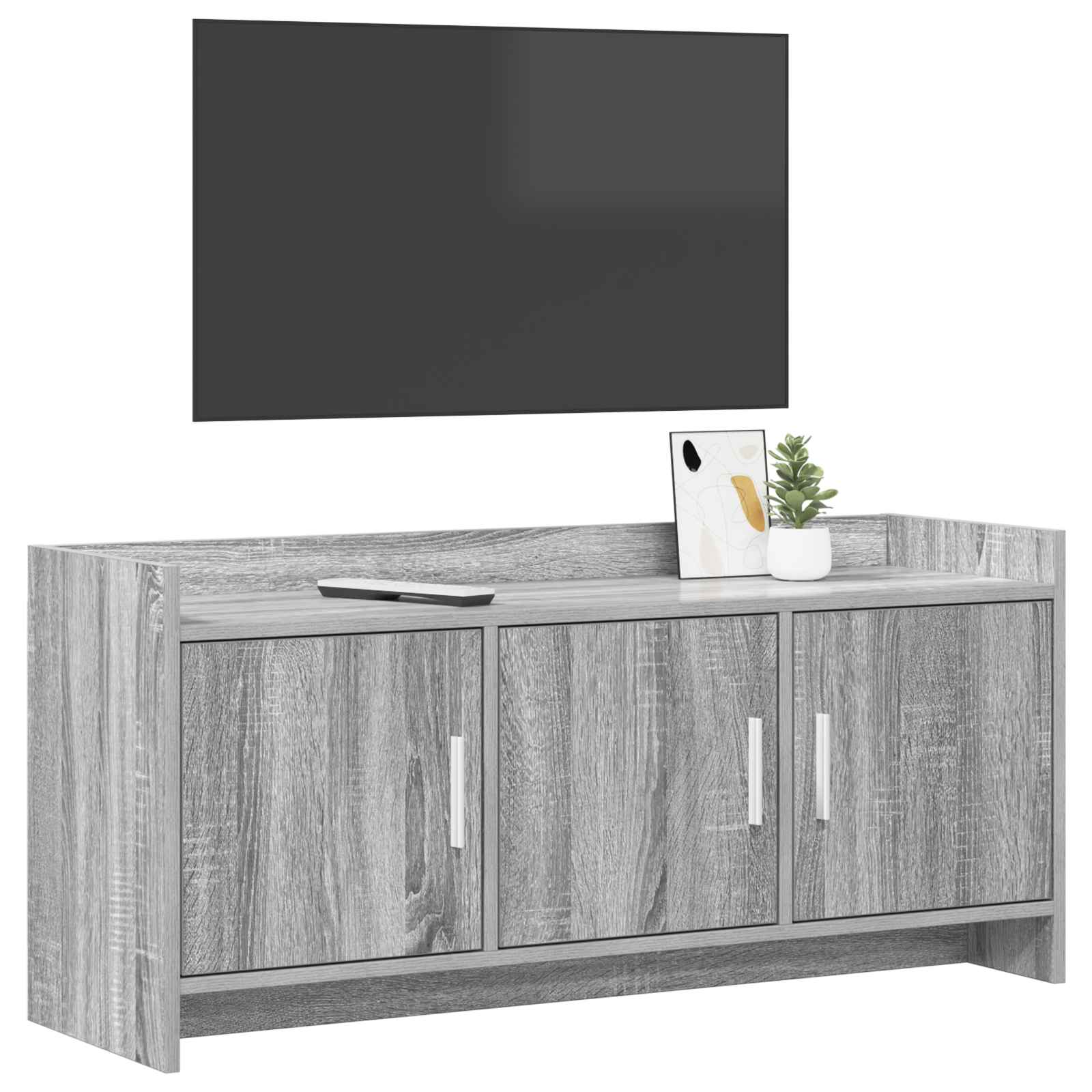 Gabinete para TV 102 x 33 x 47 cm sonoma cinzento