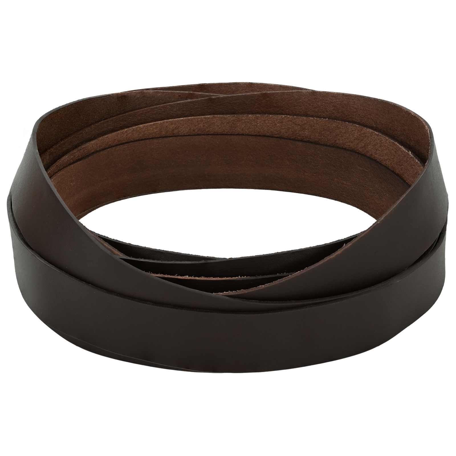 Pulseira de couro marrom escuro 1000 x 2,5 cm couro