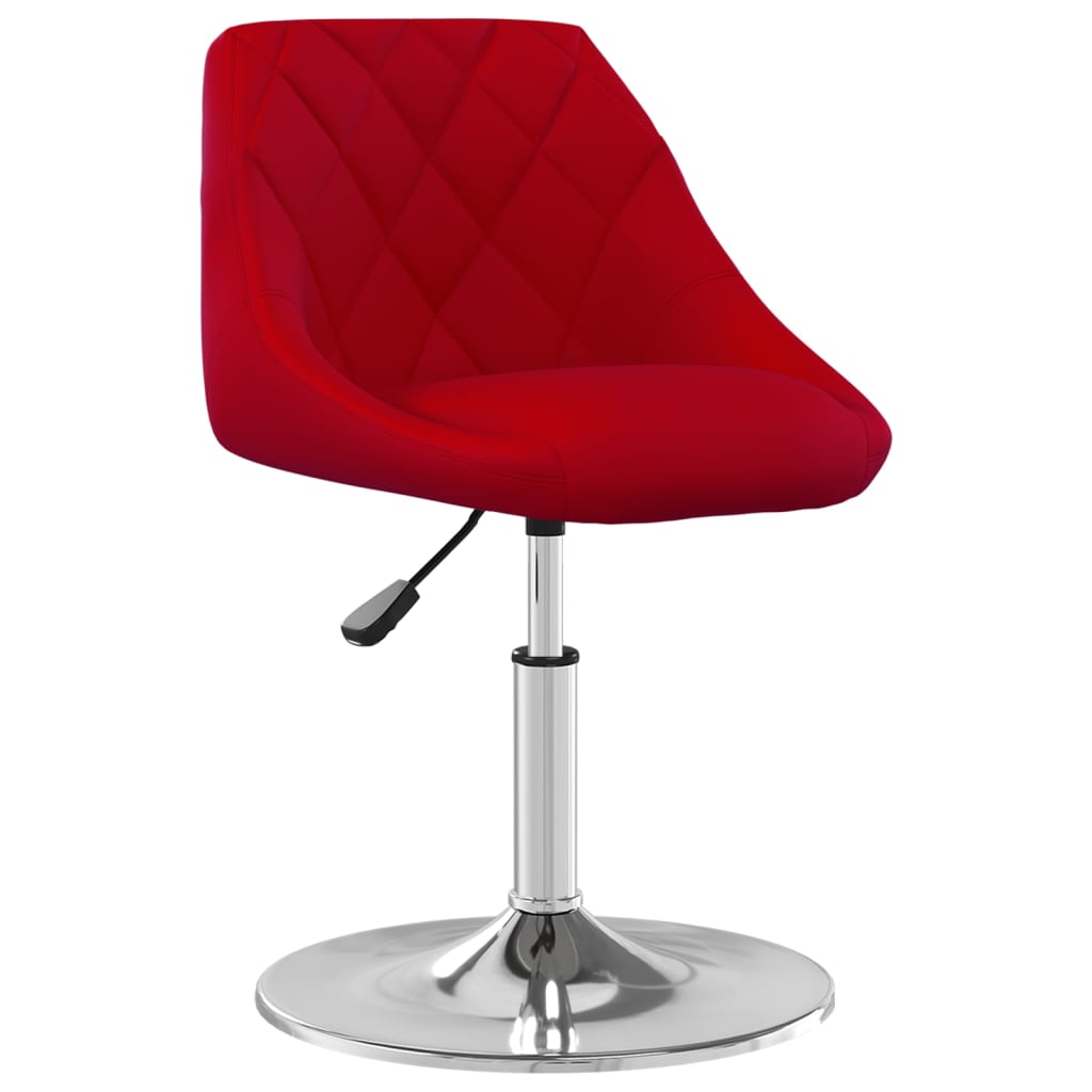 Cadeiras de jantar giratórias 6 pcs veludo vermelho tinto