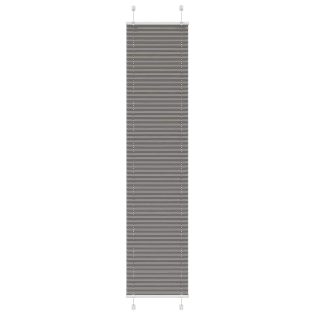 Antracite plissada cega 40x200 cm largura tecido 39,4 cm