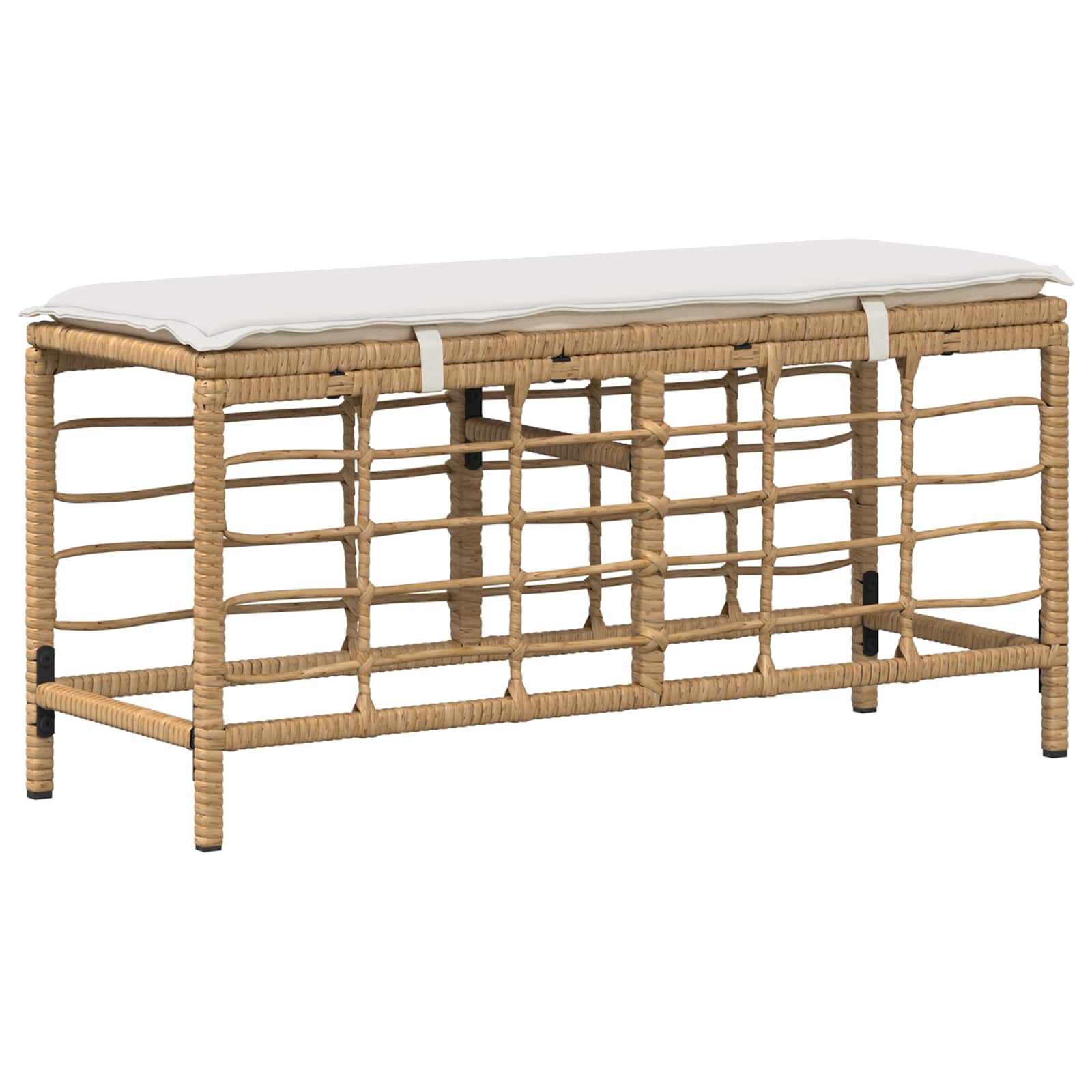 Conjunto de jantar para jardim 3 unid. natural e branco