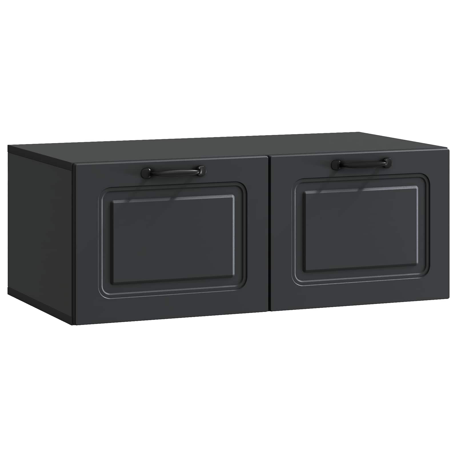 Gabinete de TV de parede preto 78,5 x 41 x 30 cm