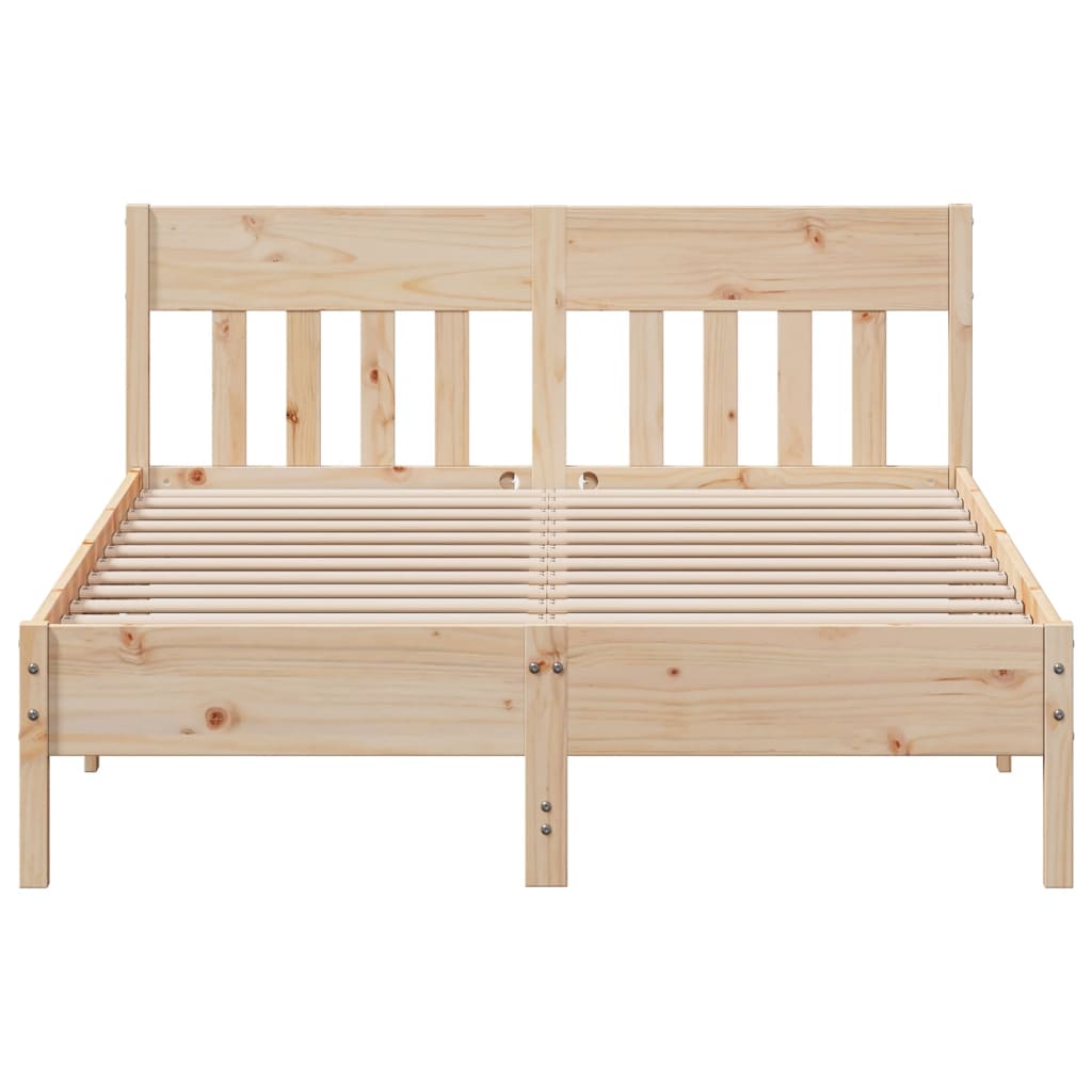 Cama sem colchão 140x200 cm madeira de pinho maciça