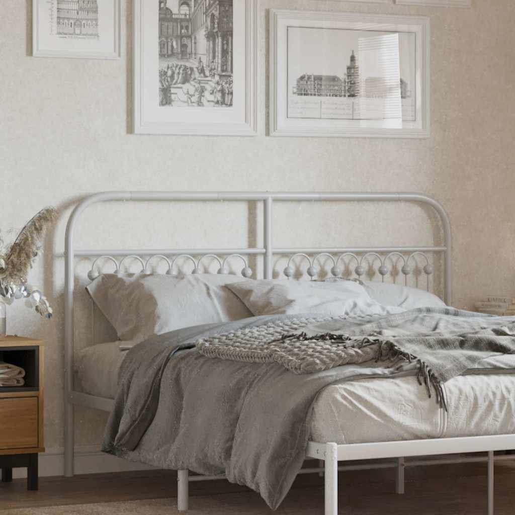 Cabeceira de substituição 150 cm metal branco