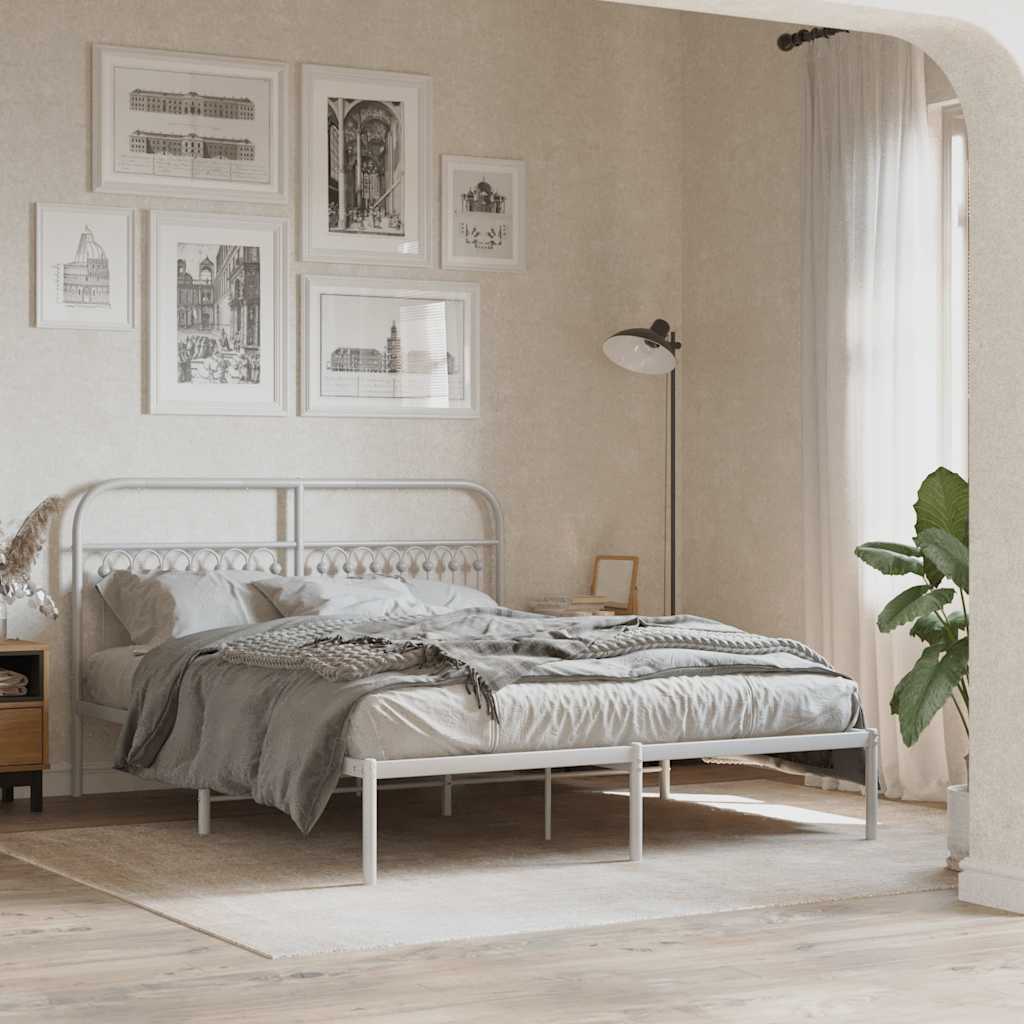 Cabeceira de substituição 150 cm metal branco
