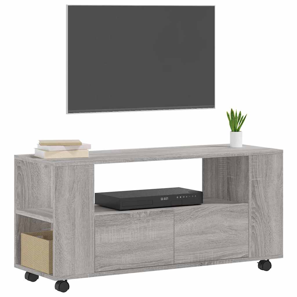 Móvel de TV 102x34,5x43 cm derivados de madeira cinzento sonoma