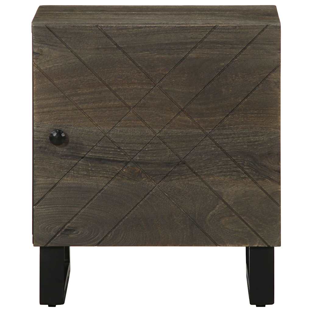 Mesas de cabeceira 2 pcs 40x33x46 cm mangueira maciça preto
