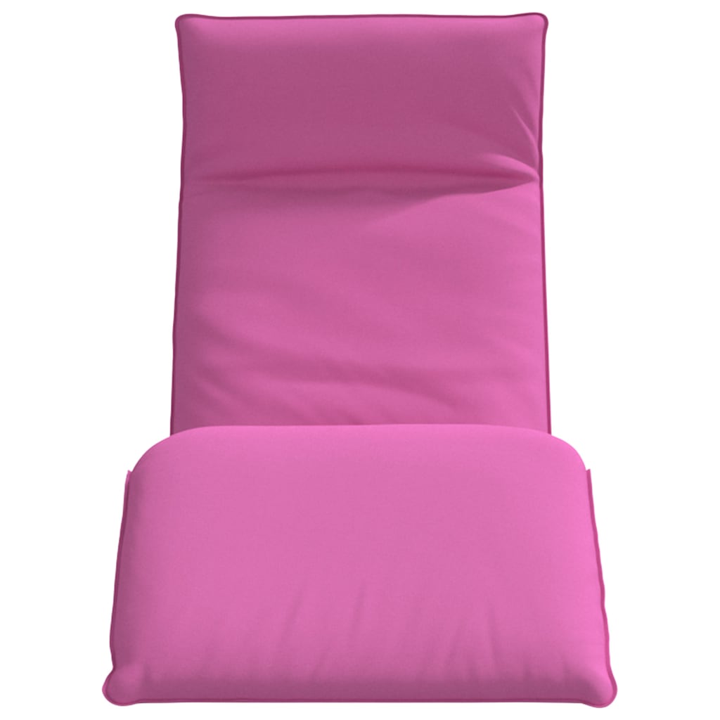 Espreguiçadeira dobrável 175x54x8,5 cm tecido oxford rosa