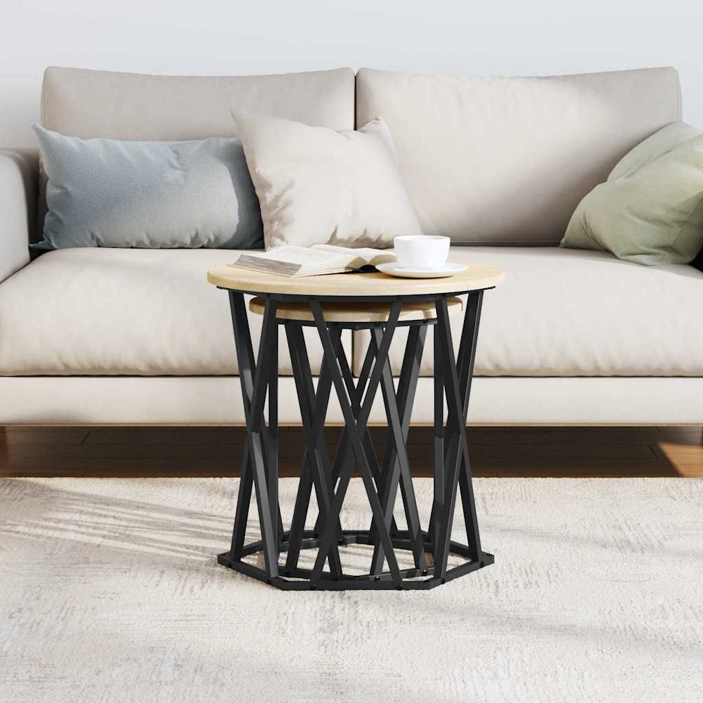 Mesa de centro 2 unid. carvalho sonoma 50 x 50 x 50 cm