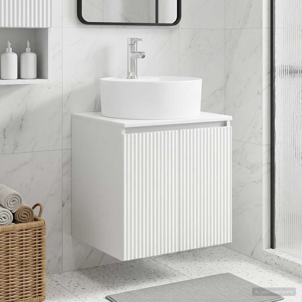 Vaidade com pia suspensa branco 49,5 x 44,5 x 65 cm