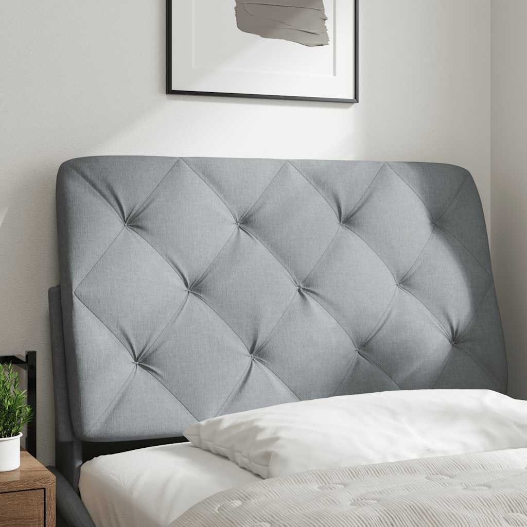 Almofadão de cabeceira 90 cm tecido cinzento-claro