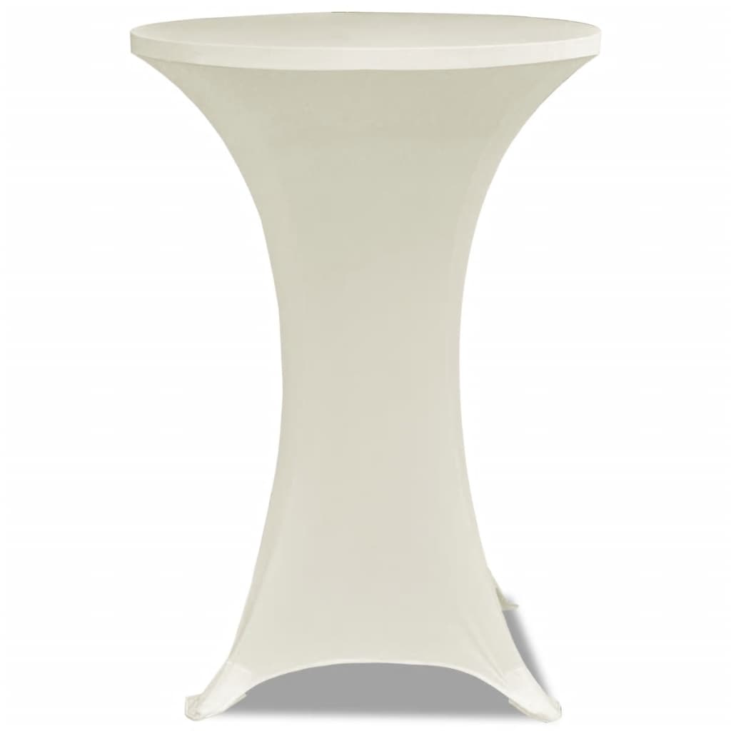 Toalha de mesa elástica ø70, creme / 2 peças