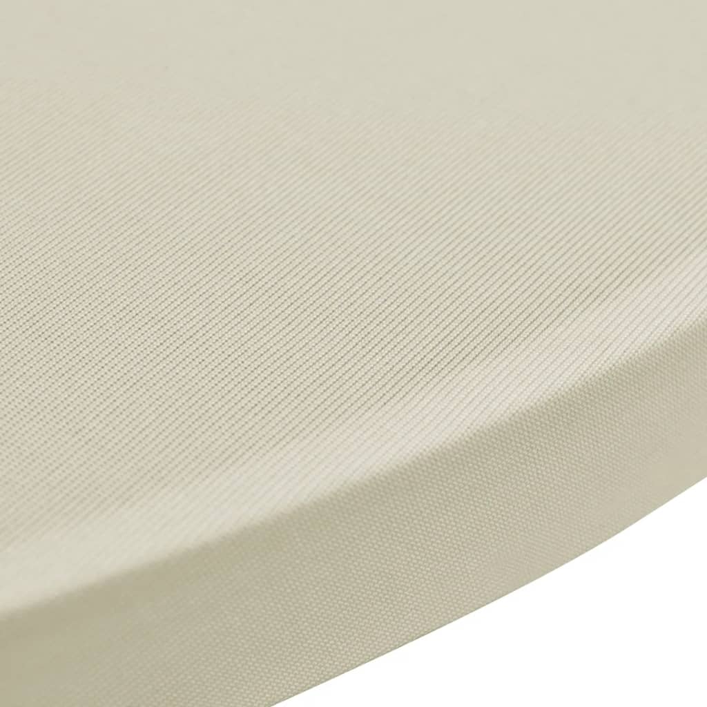 Toalha de mesa elástica ø70, creme / 2 peças